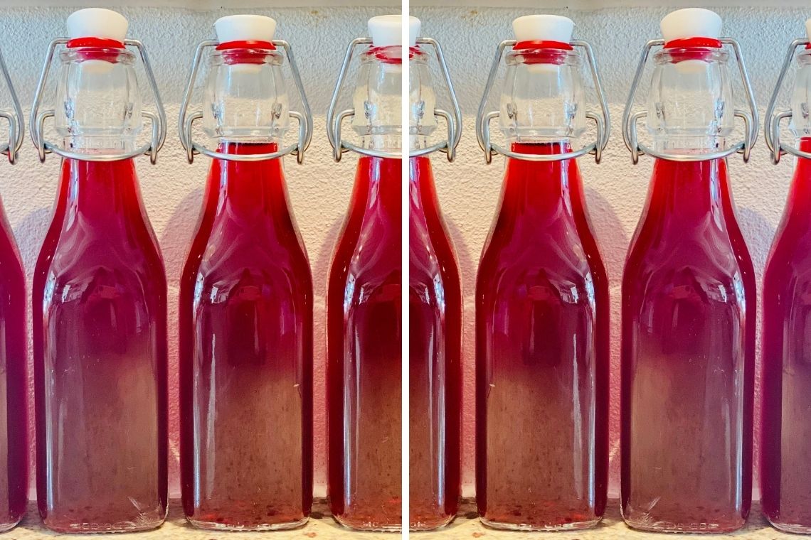 Homemade strawberry syrup