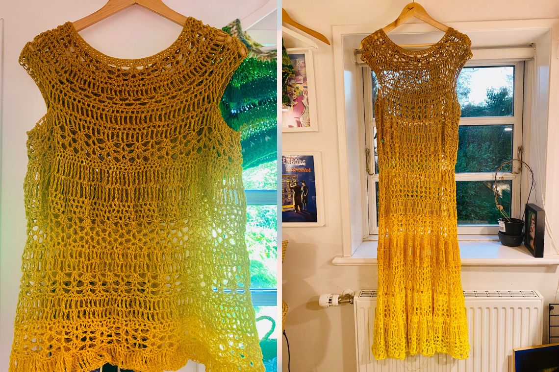 AMA dress, hæklet kjole