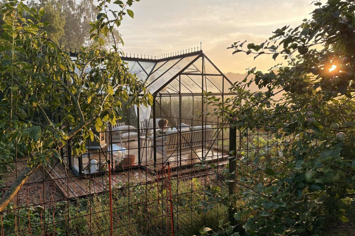 Det nye drivhus i haven